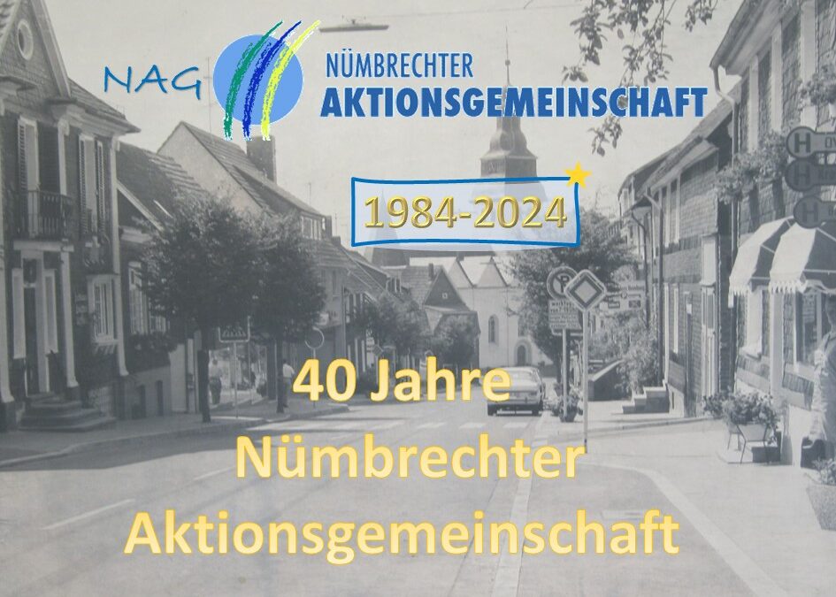 Die NAG feiert in diesem Jahr ihr 40jähriges Bestehen!