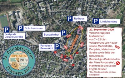 Verkehrsregelung und Parkmöglichkeiten beim Erpelsfest